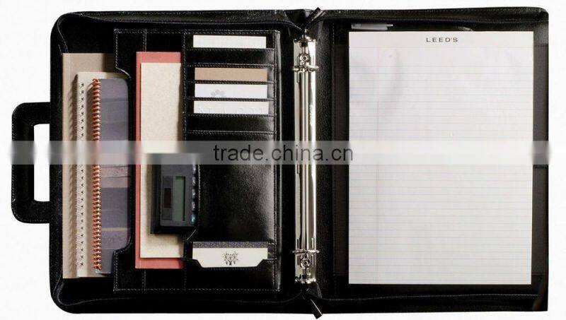 Renaissance Italian Style Leather Presentation Portfolio with carry handles