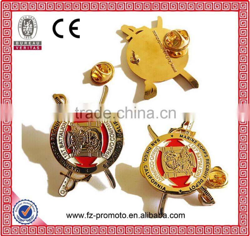 Metal pin badge/lapel pin badge/badge pins with customized logo