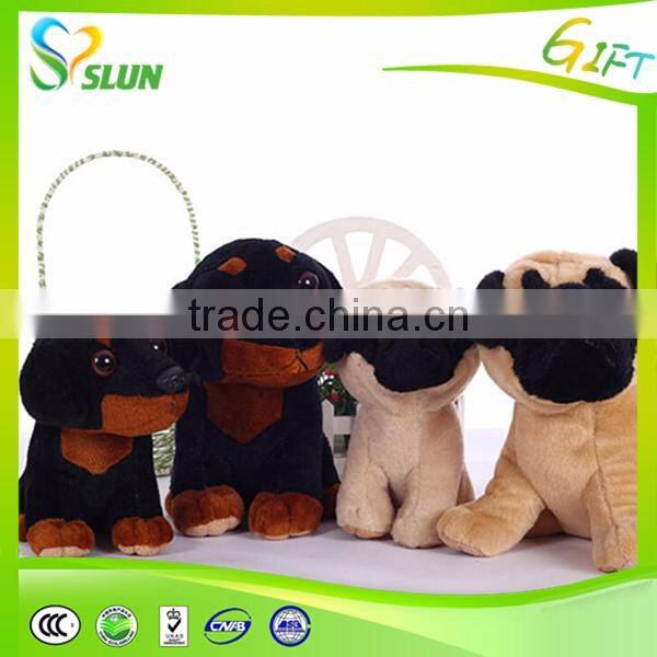 Hot selling newest plush toys for promotion black dog plush toys