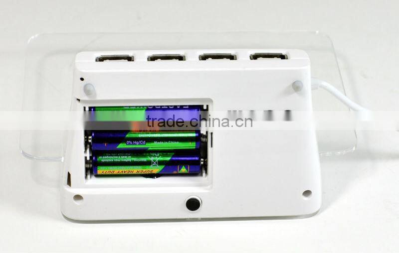 Digital Neon LED Table Clock with World time