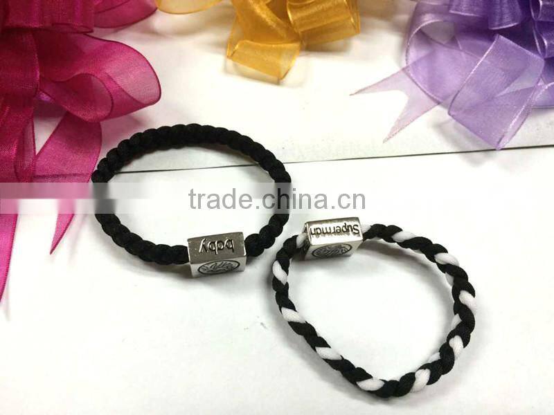 2015 polyester gilrs handle decoration with metal accessories