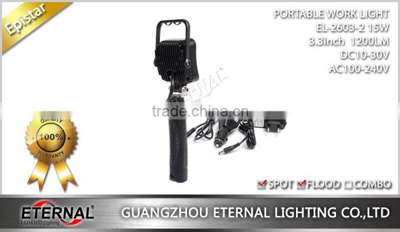 3.3in 15W portable rechargeable flood light outdoor emergency 4x4 racing Jeep off road truck automotive led flood lamp