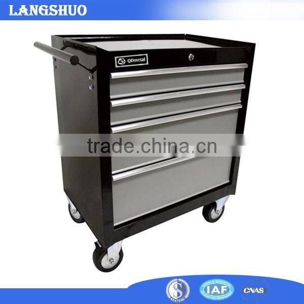 Black tool trolley Professional mobile drawer tool Cabinet with wheel