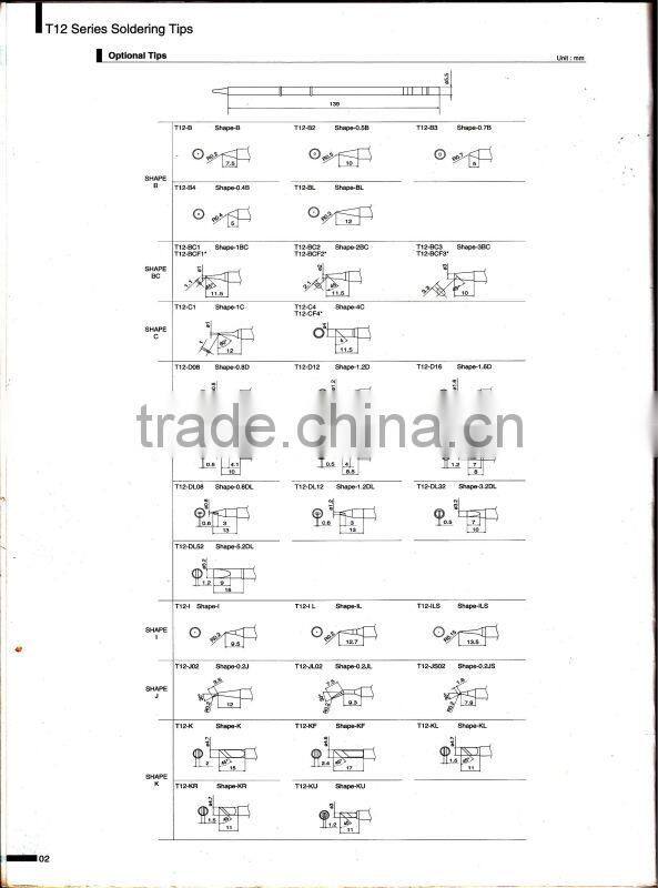 Hakko T12-B soldering tips,high quality soldering tips
