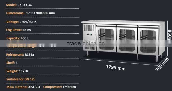 304 Stainless Steel Small Electric Refrigerator/General Electric Refrigerator/Glass Door Mini Refrigerator