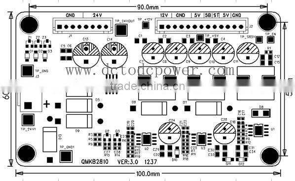 Car LCD TV TV power supply board buck module 12V24V5V Quad Output Driver Power Module