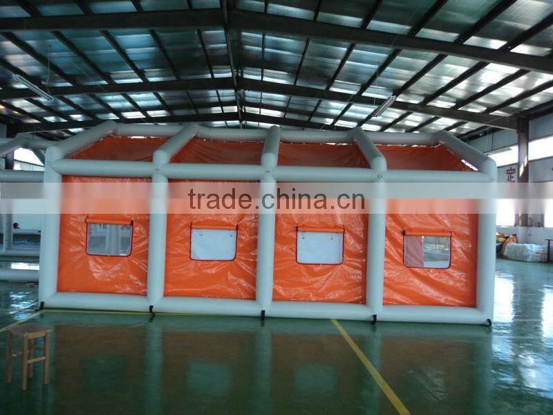 (ce) large foldable inflatable rescue tent /camping tent