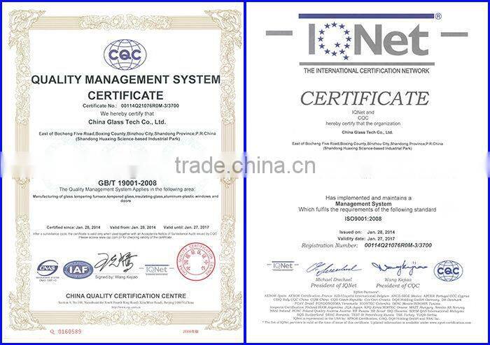 CE & CCC& ISO Standard Large Panel Tempered Building Glass