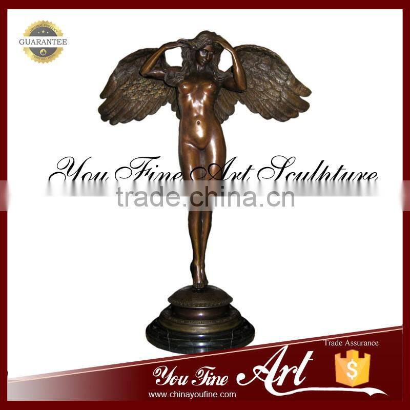 Outdoor Garden Bronze Nude Angel Statue