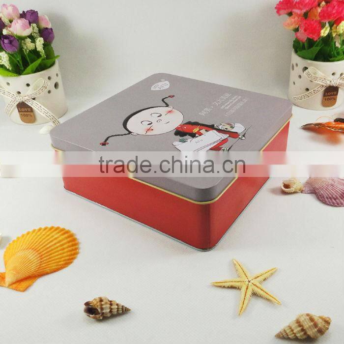 square tin box with window