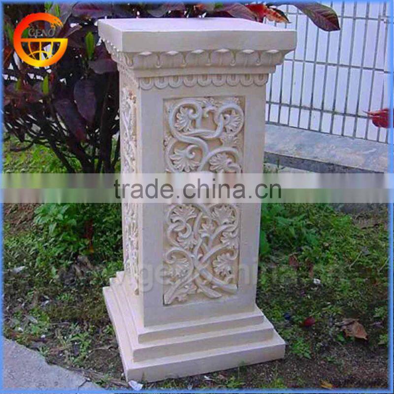 Home and garden fiberstone flower pot stand roman pillar