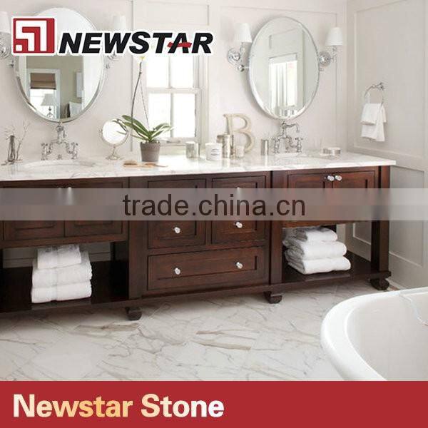 Newstar prefab double sink quartz bathroom vanity top
