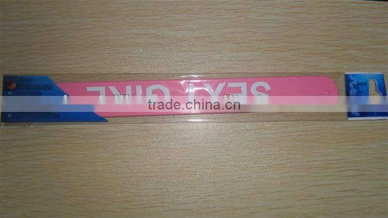 Debossed logo silicone reflective slap bracelets