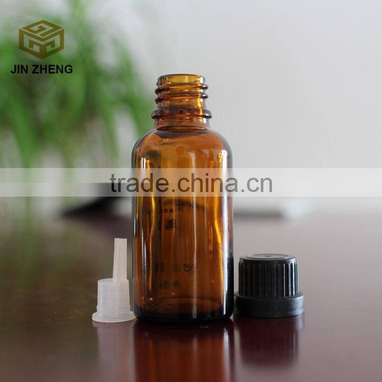 10-100ml Empty Amber Essential Oil Glass Bottle With Plastic Lids