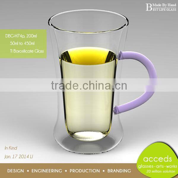 Custom Made Promotional Glass Beer Mugs With Handles