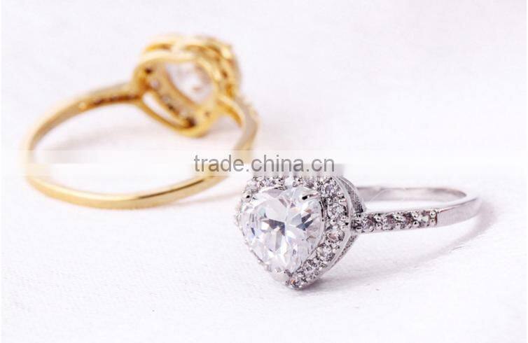 Wholesale Stock Small Order Fashion Women Heart-shaped Rings