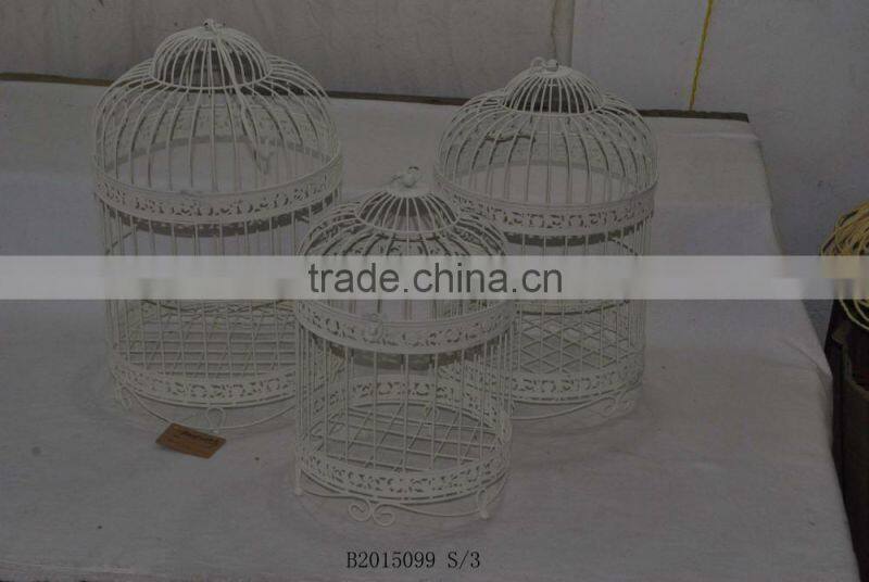 Big round white birdcage
