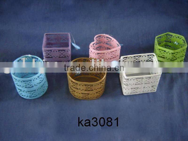 Fashionable iron wire jewelry hold gift&brush&pens pots