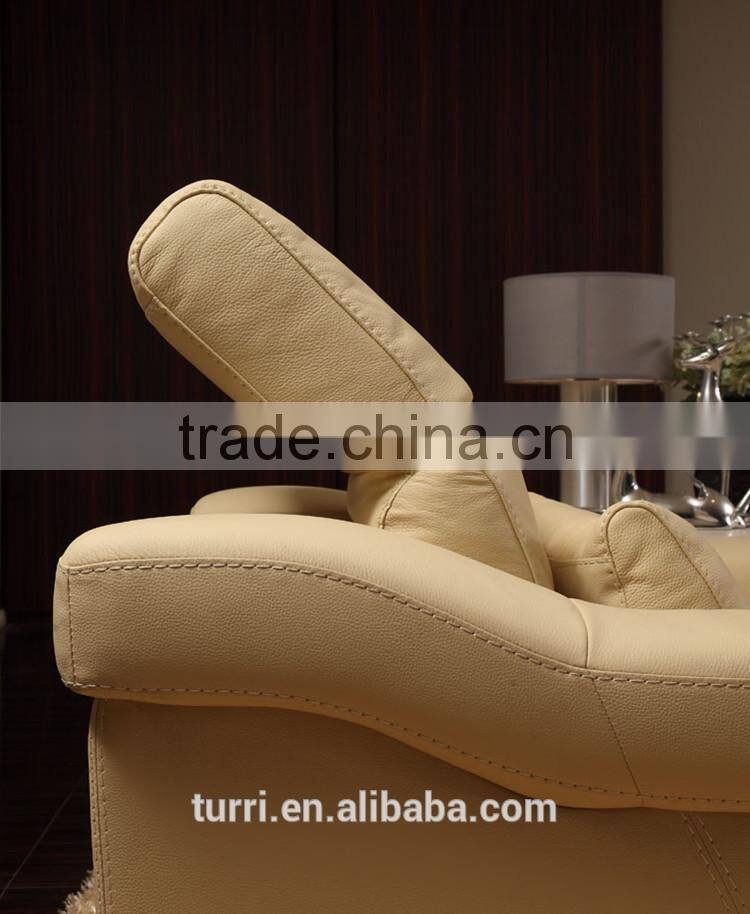 2014 hot sale top grain leather corner sofa for home furniture