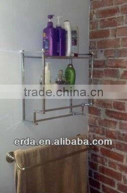 Organize It All Metro 2 Tier Wall Mounting Rack with Towel Bars