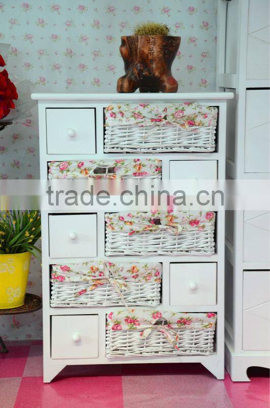 Small antique wooden storage cabinet in living room