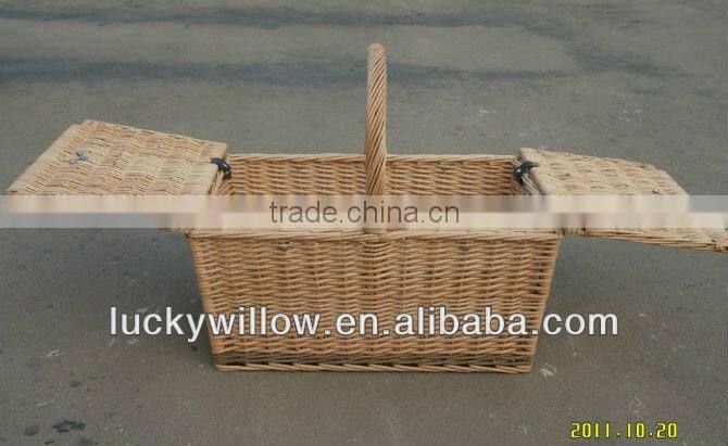 wholesale large wicker storage basket with lids and handle