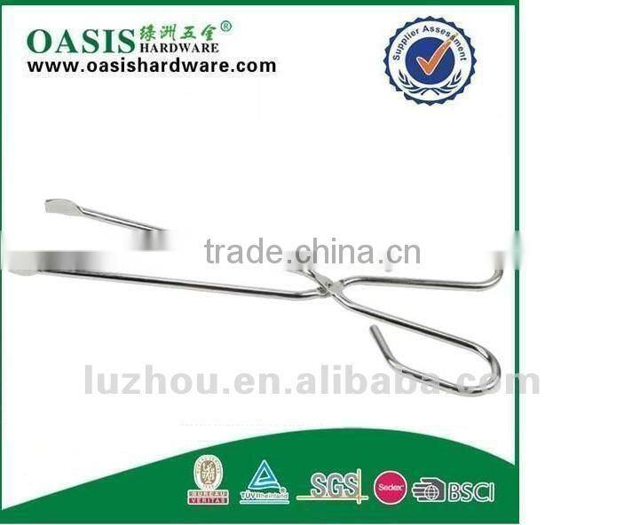 OASIS Food tong iron with powder coating plastic coating handle
