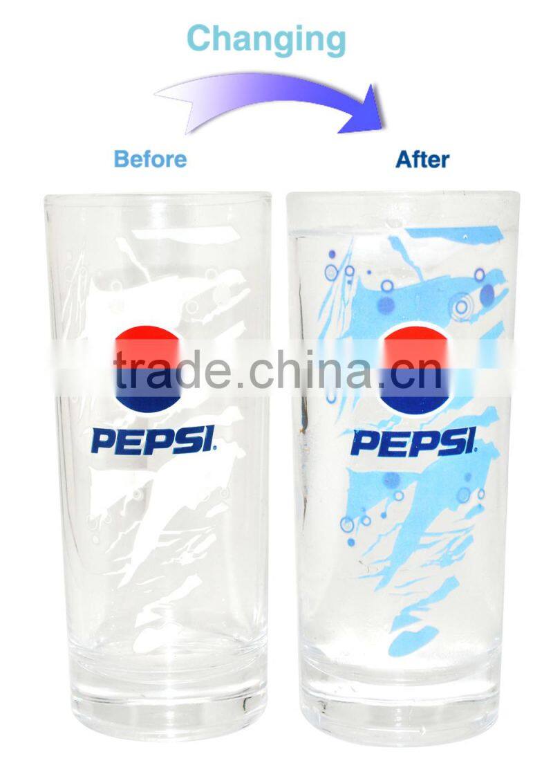customized design frosted customise glass cup for promotional