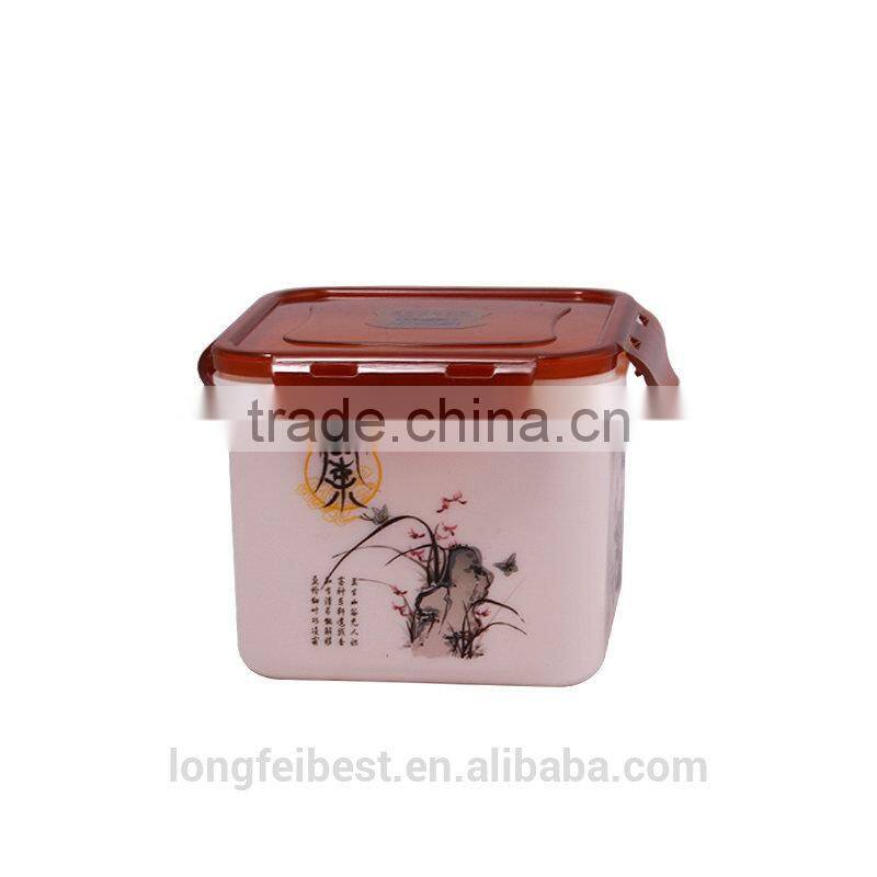 3pcs chinese style Plastic Airtight Preserving container