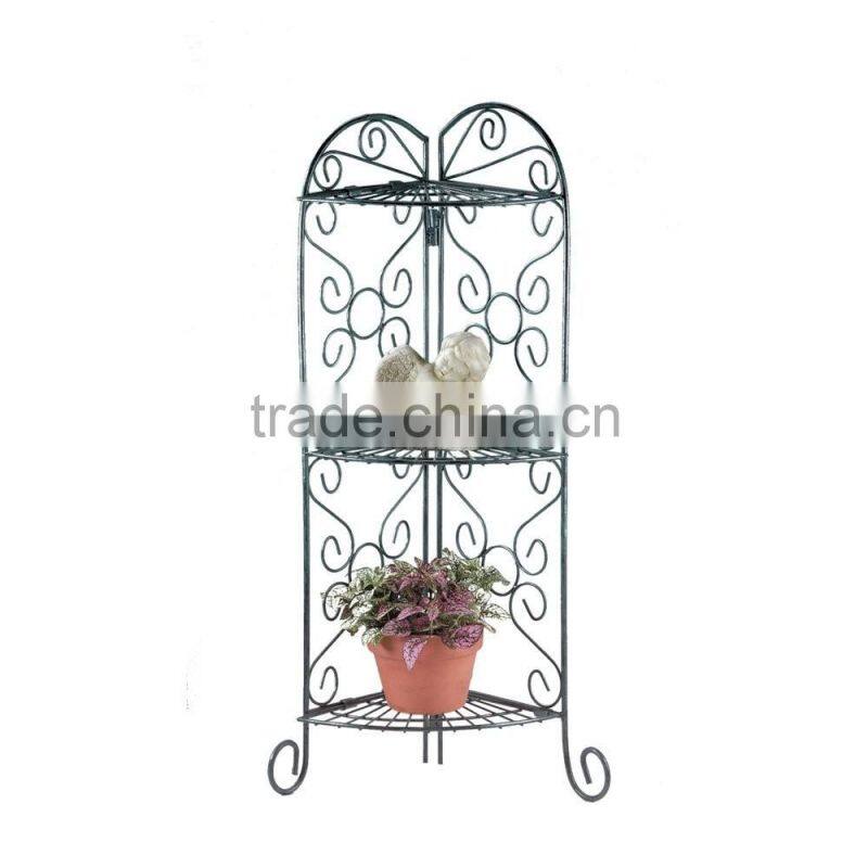 2016 Unique Design 3 layers Metal Material Metal wire flower rack