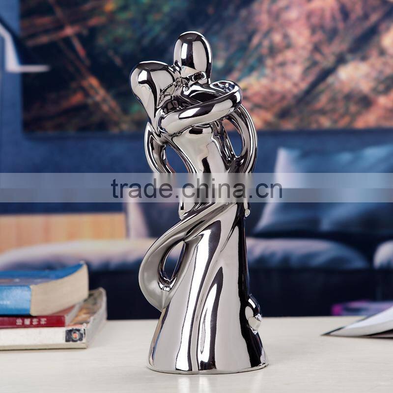 Wedding figurine ceramic art home decoration music box