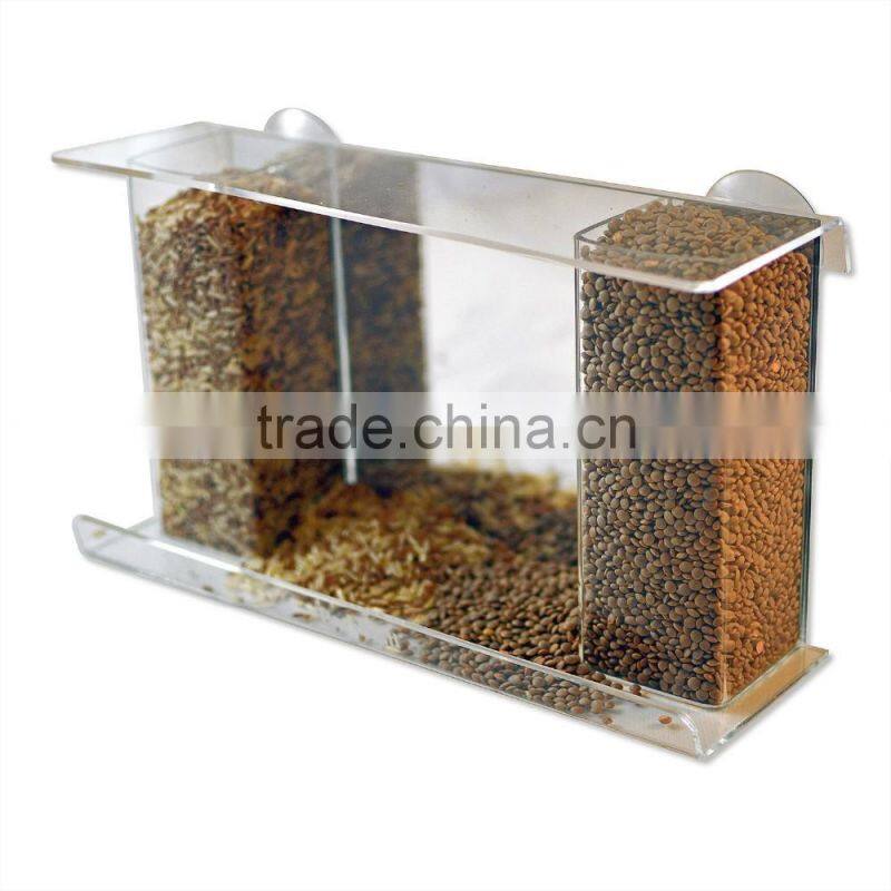 Custom clear acrylic bird feeder