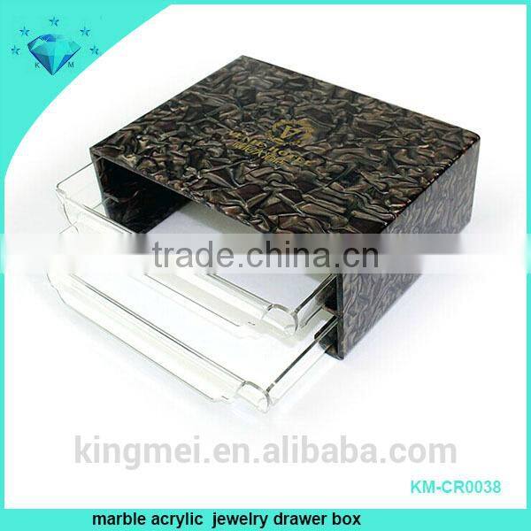 marble acrylic jewelry drawer box