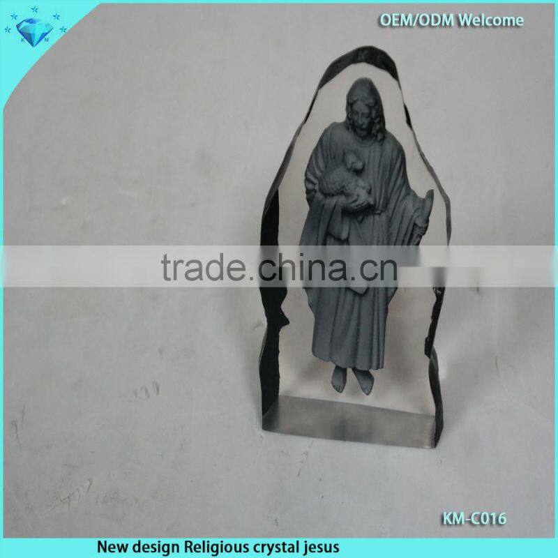 2014New design Religious crystal jesus