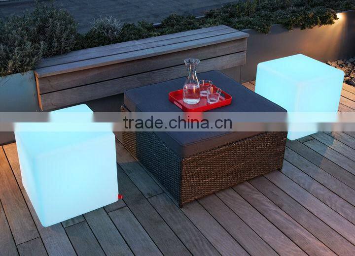 Fashion LED Cube Seat/LED Cube/Plastic Cube