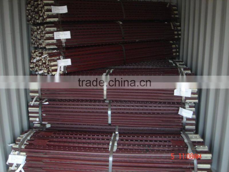 Studdened T-post and Y-post painted 5 feet 1.25lbs on sale china supplier