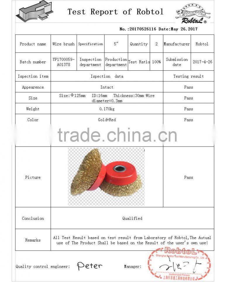 5" steel wire cup brush wheel twist knot crimped bowl disc abrasive round grinding cheaning brush