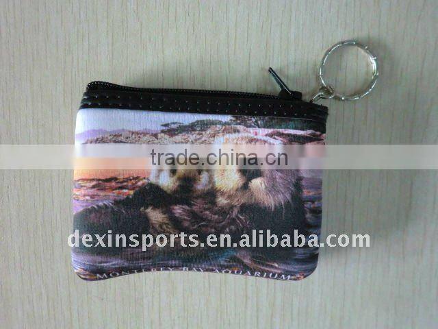 Neoprene coin bag and ID card pouch for promotion