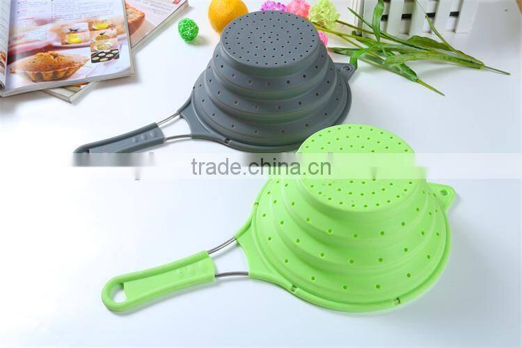 Food Grade Material Foldable Silicone Washing Up Bowl,Silicone Strainer