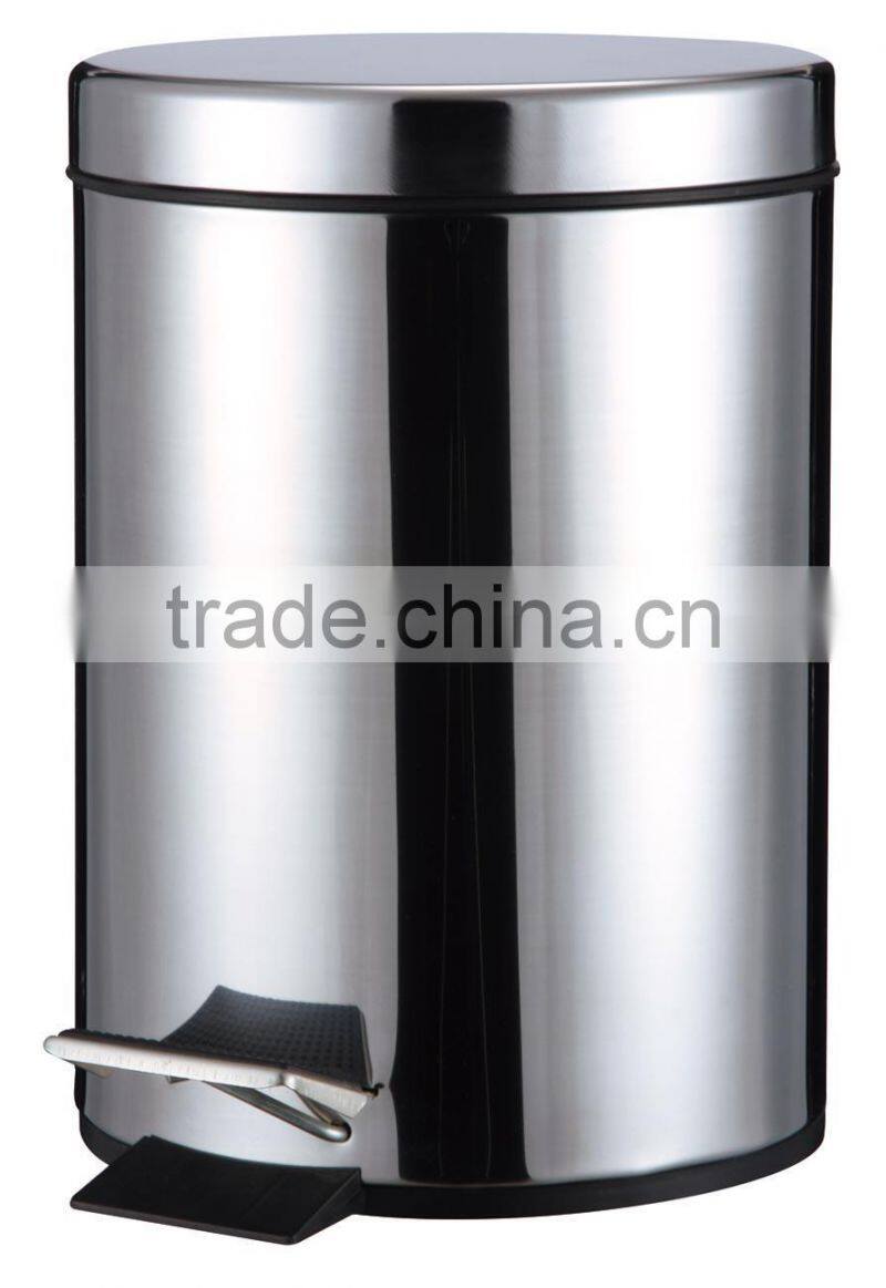 3L,5L,8L,12L stainless steel trash can/trash-bin/garbage can/Wastepaper Basket