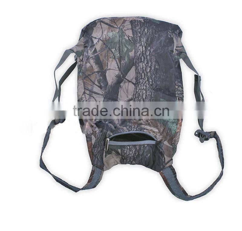 OEM tactical outdoor bionic real tree camo foldable travel backpack