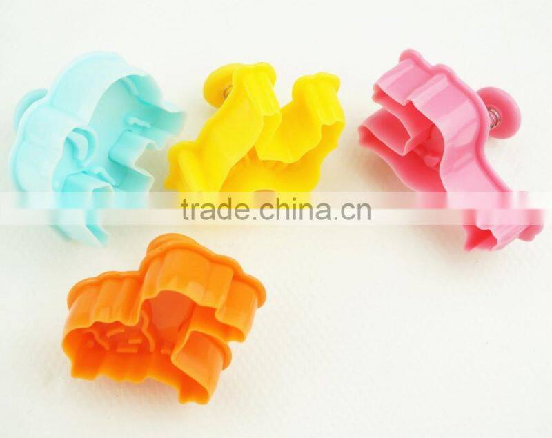 47047 4pcs Impressions animal horse elephant dear Fondant Mould Silicone Fondant Tools