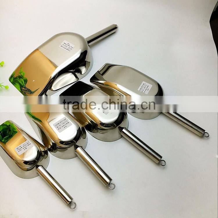 High quantity bar tools square stainless steel ice shovel, ice scoop