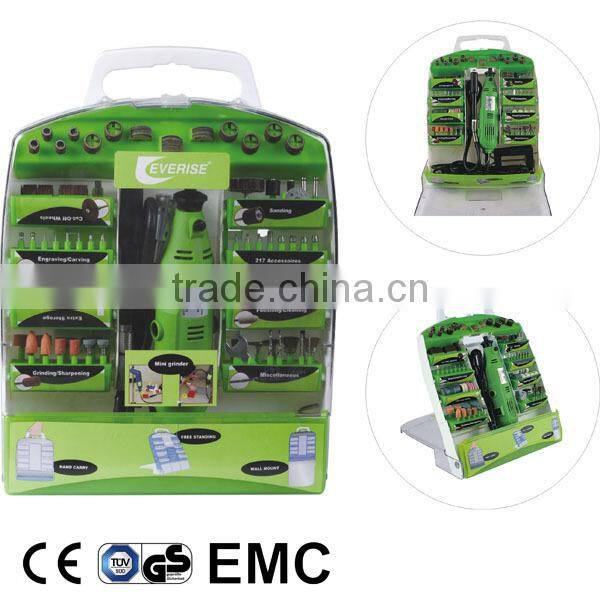 217pcs mini grinder tools set/ bicycle reparing tool set