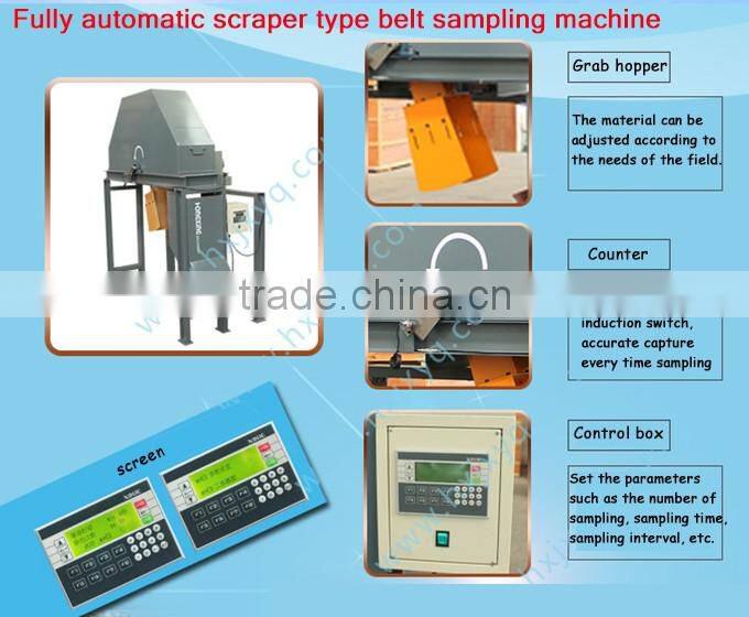 Sampling machine fully automatic scraper type belt, timed continuous sampler