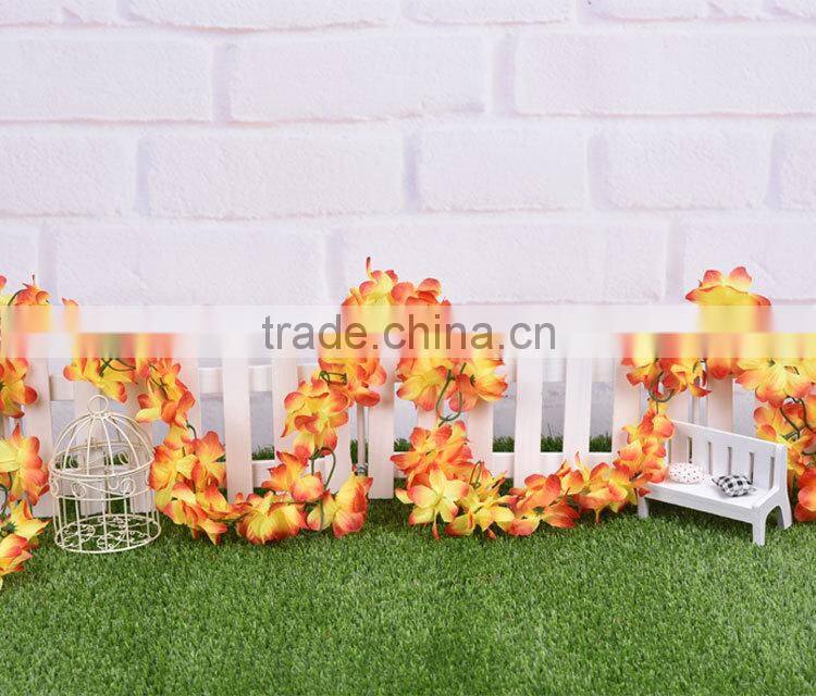 artificial hanging vine plant silk leaf garland