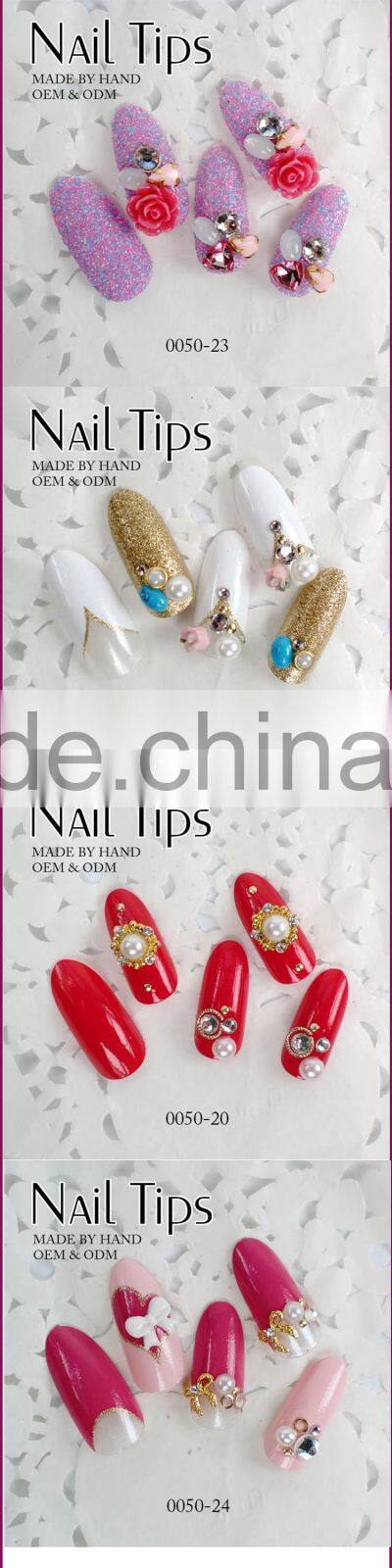 2016 promotional color design nail tips wholesale XJM-A002