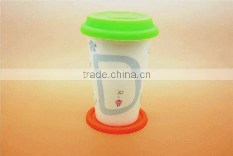 Coasters Retro Translucent Lace, Silicone Insulated Pad, Heat-resistance