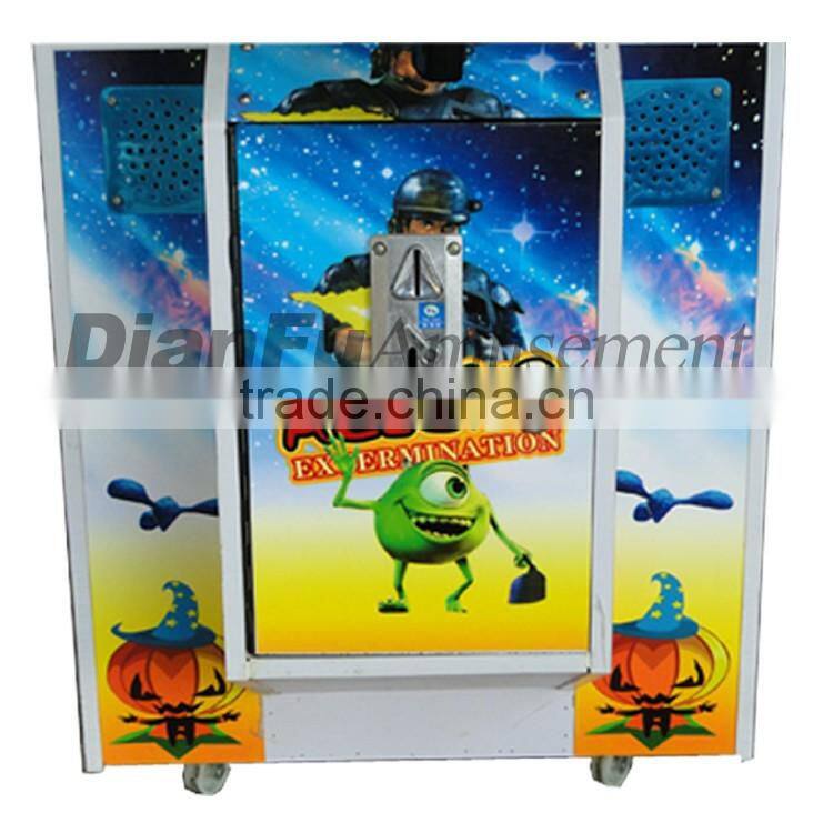 DianFu hot sell kinds alien simulator arcade gun shooting 2 players machine off price redemption game machine