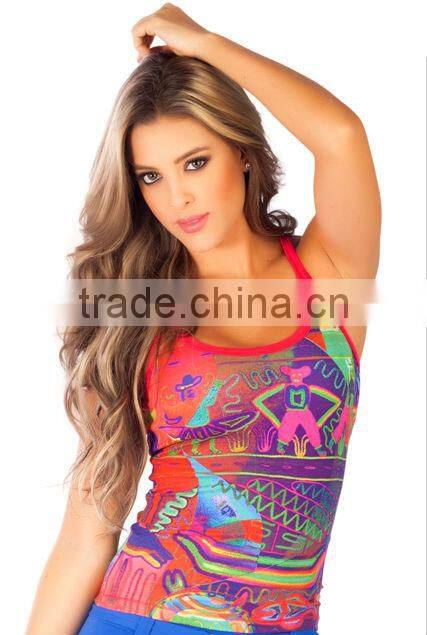 Wholesale sublimation print tank top all over printing for women